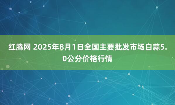 红腾网 2025年8月1日全国主要批发市场白蒜5.0公分价格行情